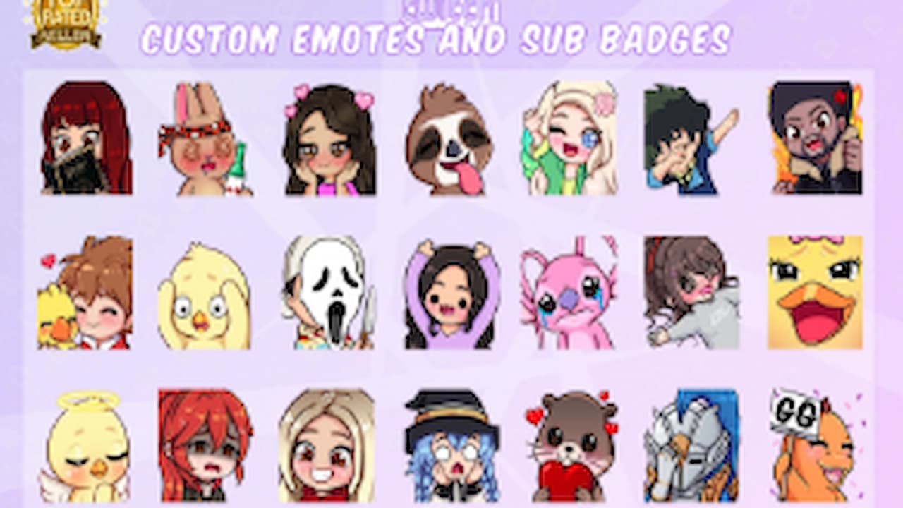 graphics, streamer's emotes & badges